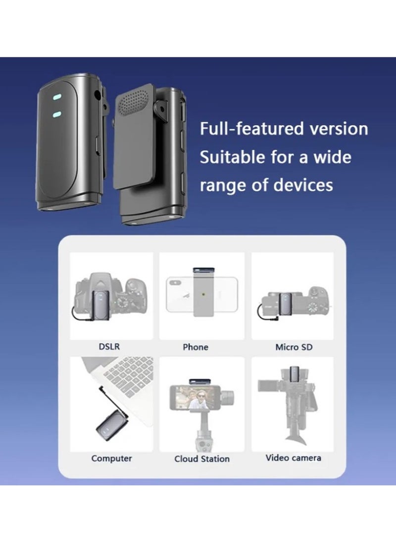 MMG - Mark M1+ Wireless Lavalier Microphone with Charging Case Dual-channel 60m Range 24H Battery Life One Touch Noise Cancellation for iPhone Android Camera Laptop Live Stream Record Interview Vlogs, - Image 1