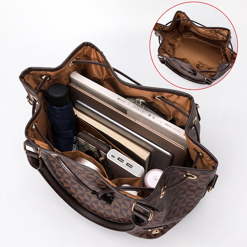 Popular High-End Large Capacity Portable Bucket Bag 2023 New Fashion Brand Printed Light Luxury Casual Shoulder Bag - Image 5
