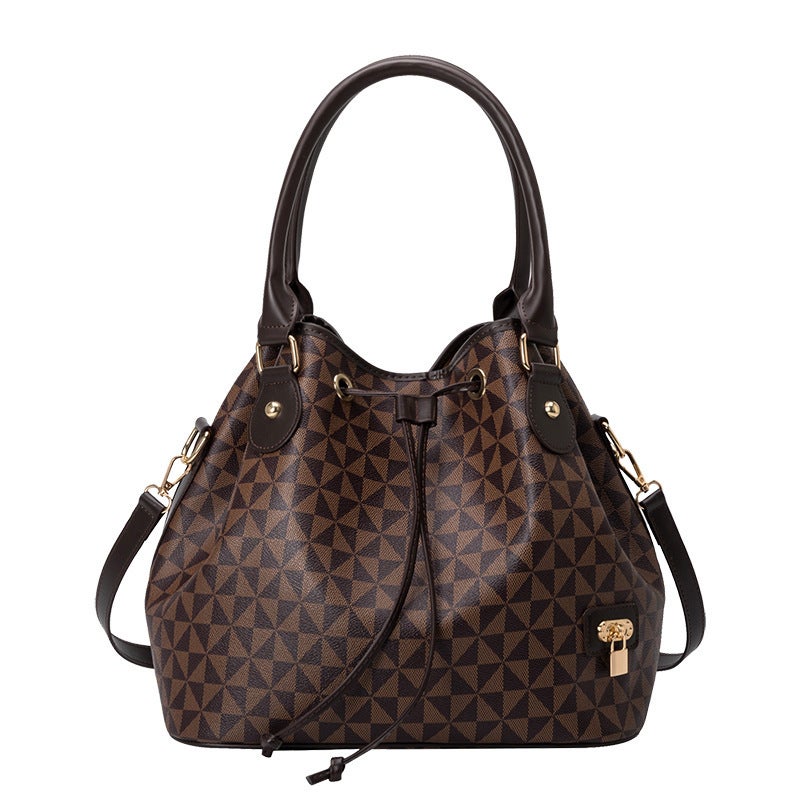 Popular High-End Large Capacity Portable Bucket Bag 2023 New Fashion Brand Printed Light Luxury Casual Shoulder Bag - Image 3