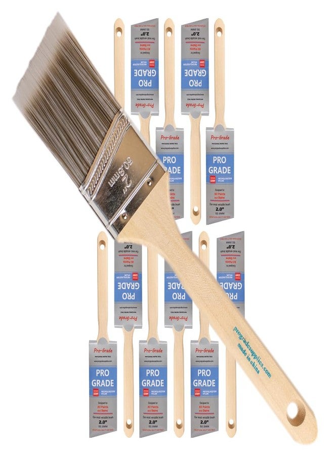 Pro-Grade Pro Grade - Paint Brushes - 12Ea 2" Angle Brushes - Image 1