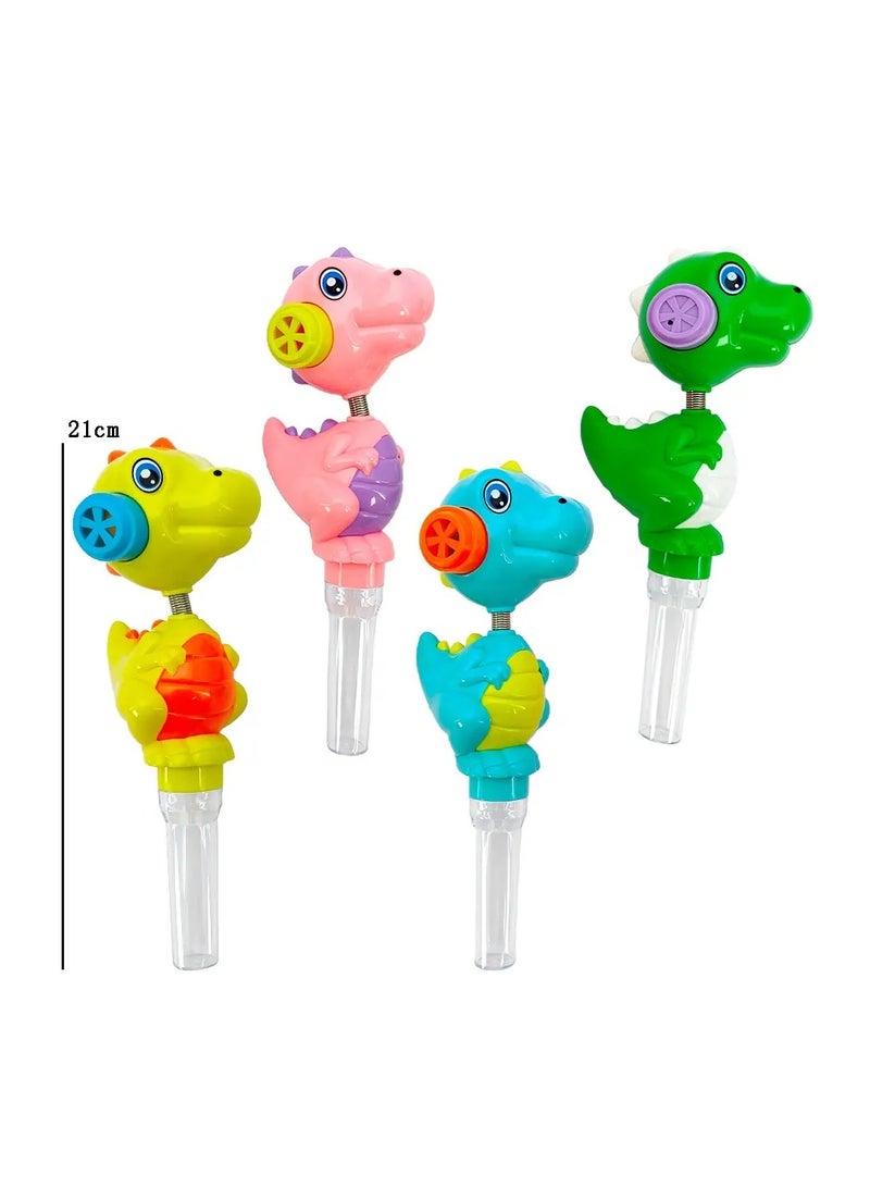 Dinosaur Rattle Bubble Stick, 2Pieces Assorted Color - Image 1