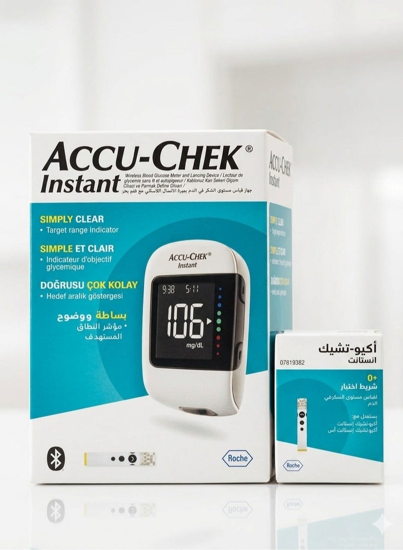 ACCU-CHEK Instant Instant blood glucose monitor set & 50 strips - Image 1