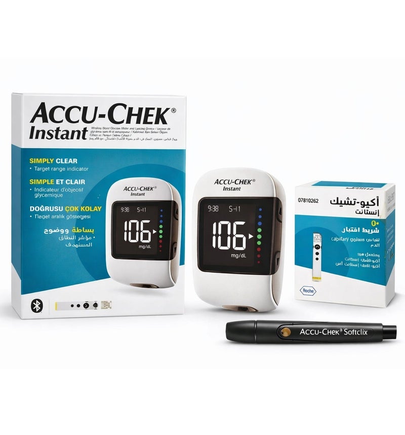 ACCU-CHEK Instant Instant blood glucose monitor set & 50 strips - Image 4