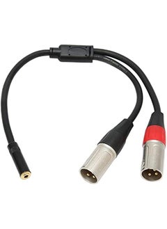 1/8 Inch Mini Headphone Jack Adapter, 3 5mm to XLR Stereo Cable, Y Splitter Patch Microphone Cable for Mixer and PC Connection, Livestream, Broadcast