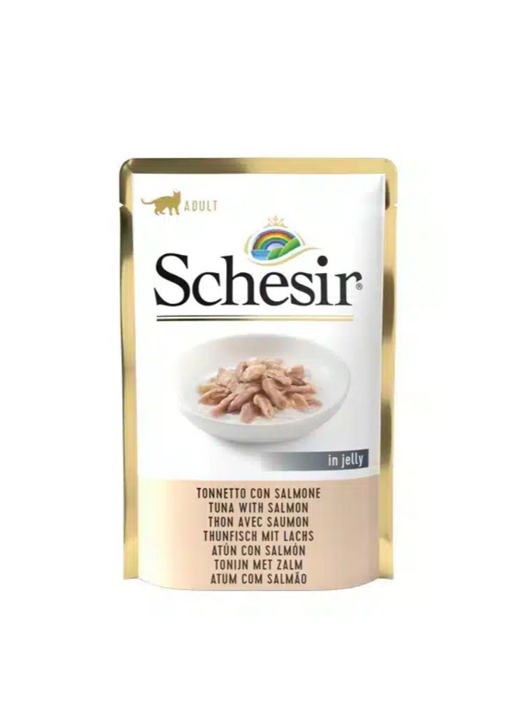 شيسر شيسير - كيس كات جيلي تونة مع سلمون 85 جم