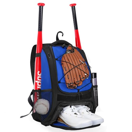 Goloni Baseball BagBackpack for Baseball TBall Softball Equipment GearSoftball Bag with Shoe CompartmentFence Hook - Image 1
