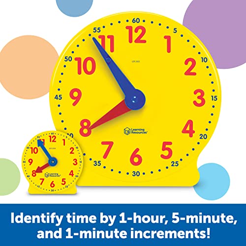 Learning Resources Classroom Clock Kit - Preschool Must Have, Teaching Time Activity , About Flash Time Cards, Montessori Toys, Math Manipulatives, Gifts for Boys and Girls, Toddler Activities - Image 5