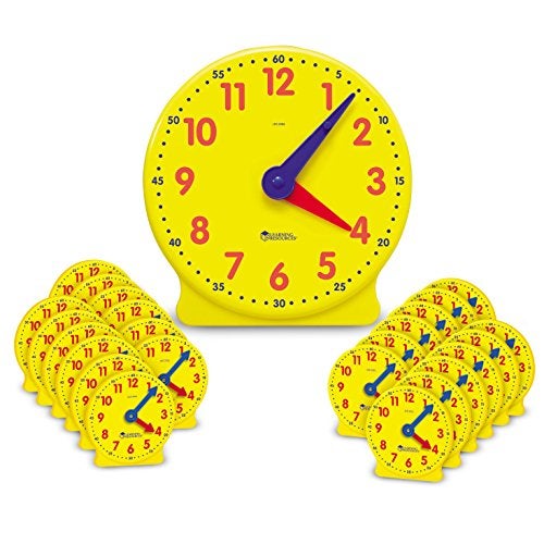 Learning Resources Classroom Clock Kit - Preschool Must Have, Teaching Time Activity , About Flash Time Cards, Montessori Toys, Math Manipulatives, Gifts for Boys and Girls, Toddler Activities - Image 4