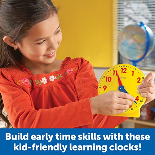 Learning Resources Classroom Clock Kit - Preschool Must Have, Teaching Time Activity , About Flash Time Cards, Montessori Toys, Math Manipulatives, Gifts for Boys and Girls, Toddler Activities - Image 2