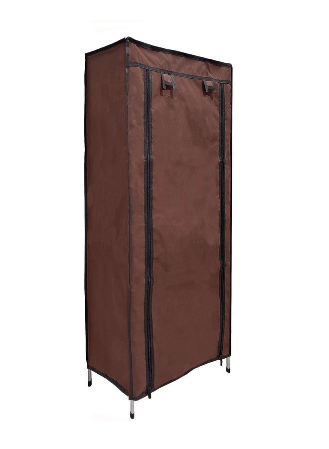 SANAMSTORE Metal 9 Tier Rack Shoe/Clothes/books stand Rack with cover for home (Need to Be Assemble - DIY) -Brown, Cm - Image 3