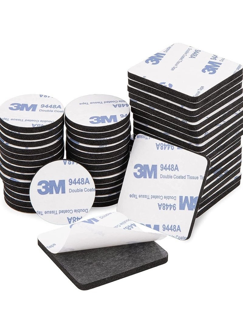 3M 100 Pcs Double Sided Tape Strong Heavy Duty Waterproof Tape Adhesive Foam Pad Tape for Holding Picture, Walls Picture, Light, Hooks, Home, Office, Square & Round  - Image 1