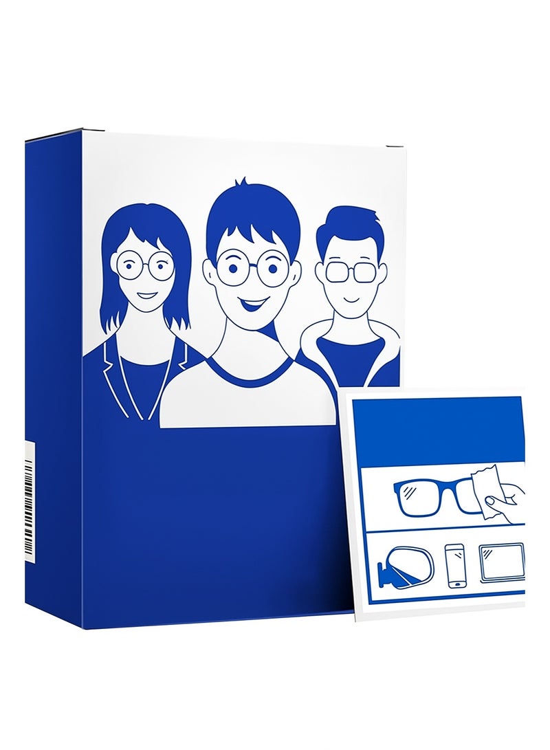 مناديل تنظيف العدسات المضادة للضباب، مبللة مسبقًا ومغلفة بشكل فردي،  المضادة للضباب مع قطعة قماش من الألياف الدقيقة لتنظيف النظارات وعدسات الكاميرا-176 - Image 1