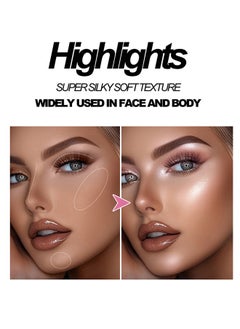 LANGMANNI Water Light Diamond High Gloss Powder Plate - Pearl White Face Body Cheek Diamond Shimmer Highlight Makeup Palette , Long-Lasting Wear, Suitable Under Makeup With Long Lasting Shine Finish  - Image 3