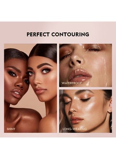 LANGMANNI Water Light Diamond High Gloss Powder Plate - Pearl White Face Body Cheek Diamond Shimmer Highlight Makeup Palette , Long-Lasting Wear, Suitable Under Makeup With Long Lasting Shine Finish  - Image 5