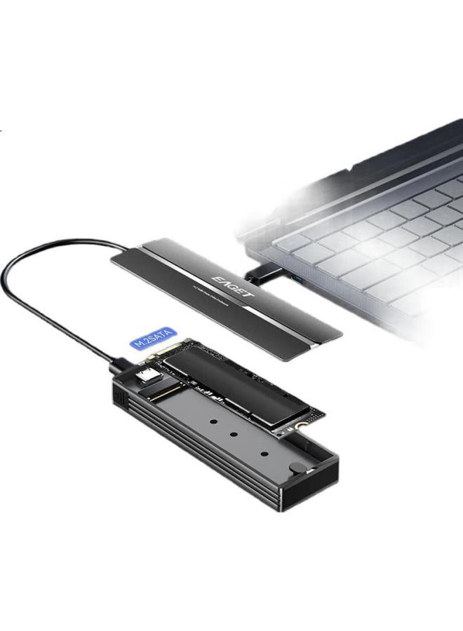 EAGET Eaget M.2 Sata/Ngff External Hard Drive Enclosure, Usb3.0 Interface, For Ssd, Compatible With Desktop And Laptop Computers - Image 1