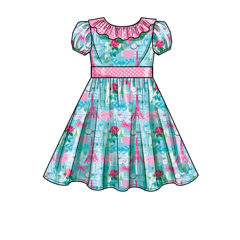 New Look UN6726A Easy to Sew Toddlers' and Children's Dress Sewing Pattern Kit, Code N6726, Sizes 1/2-1-2-3-4-5-6-7-8 - Image 5