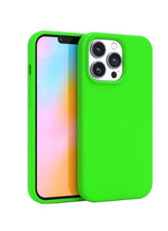 Generic iPhone 15 Pro Max Case - Neon Green Silicone Phone Cover | Liquid Silicone with Anti-Scratch Microfiber Lining, 360° Shockproof Protective Case for Apple iPhone 15 Pro Max  - Image 1