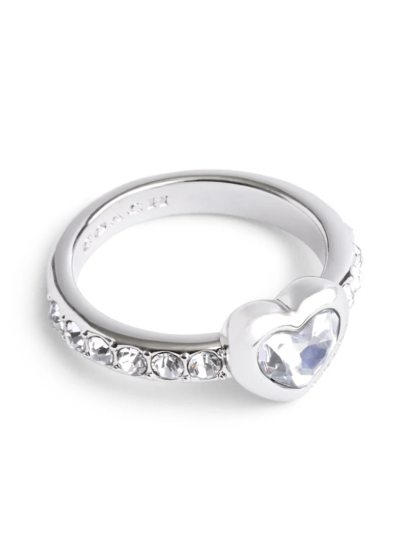 COACH Stone Heart Cocktail Ring