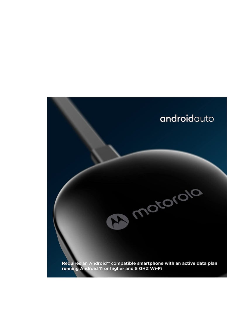 Motorola - Motorola MA1 Wireless Android Auto Car Adapter - Instant Connection from Smartphone to Car Screen with Easy Setup - Direct Plug-in USB Adapter - Secure Gel Pad Included - Image 1
