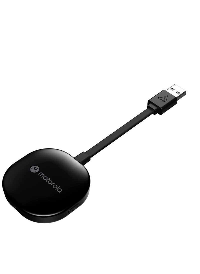 Motorola - Motorola MA1 Wireless Android Auto Car Adapter - Instant Connection from Smartphone to Car Screen with Easy Setup - Direct Plug-in USB Adapter - Secure Gel Pad Included - Image 1