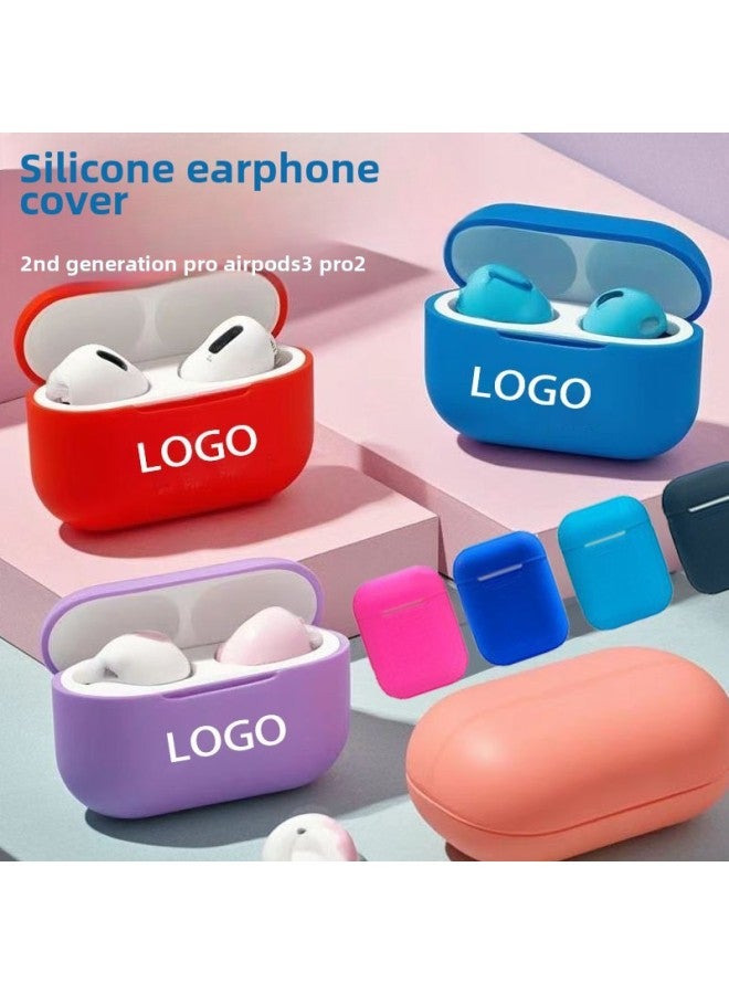 Airpods4 Protective Cover Silicone Material Drop-resistant LOGO Bluetooth Headset Protective Cover Airpods4 Earphone Case-Color:Airpods 3 (type B)-Applicable Models:Sakura Powder  - Image 1