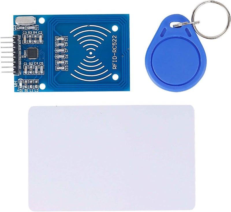 صن فويندر وحدة قارئ Reader Module Kit Mifare RC522 مع بطاقة بيضاء S50 وسلسلة مفاتيح متوافقة مع Arduino و Raspberry Pi - Image 2