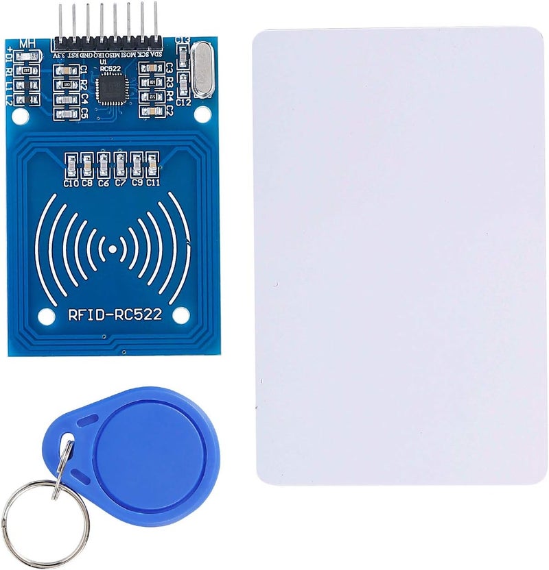 صن فويندر وحدة قارئ Reader Module Kit Mifare RC522 مع بطاقة بيضاء S50 وسلسلة مفاتيح متوافقة مع Arduino و Raspberry Pi - Image 1