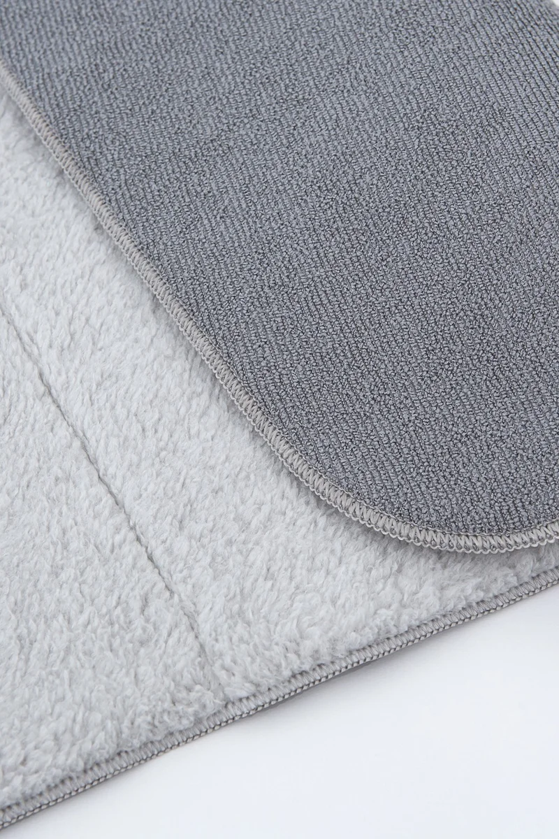 Hamur Dough Microwell 3 Pcs Microfiber Dish Drying Mat Kitchen Set 3-Piece Dark-Grey