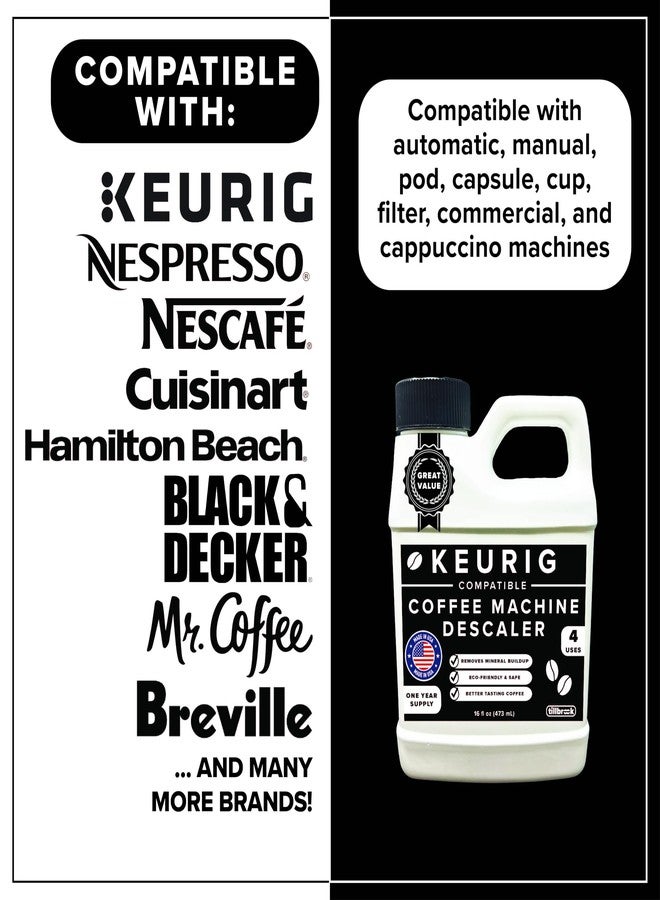 Tillbrook Coffee Machine Descaler - 1 YEAR SUPPLY Concentrated Descaler for Keurig - 16oz Coffee Maker Cleaner for Breville, Nespresso, Delonghi, Espresso Machine - 4 Uses - Safe, Natural, Effective - Image 2
