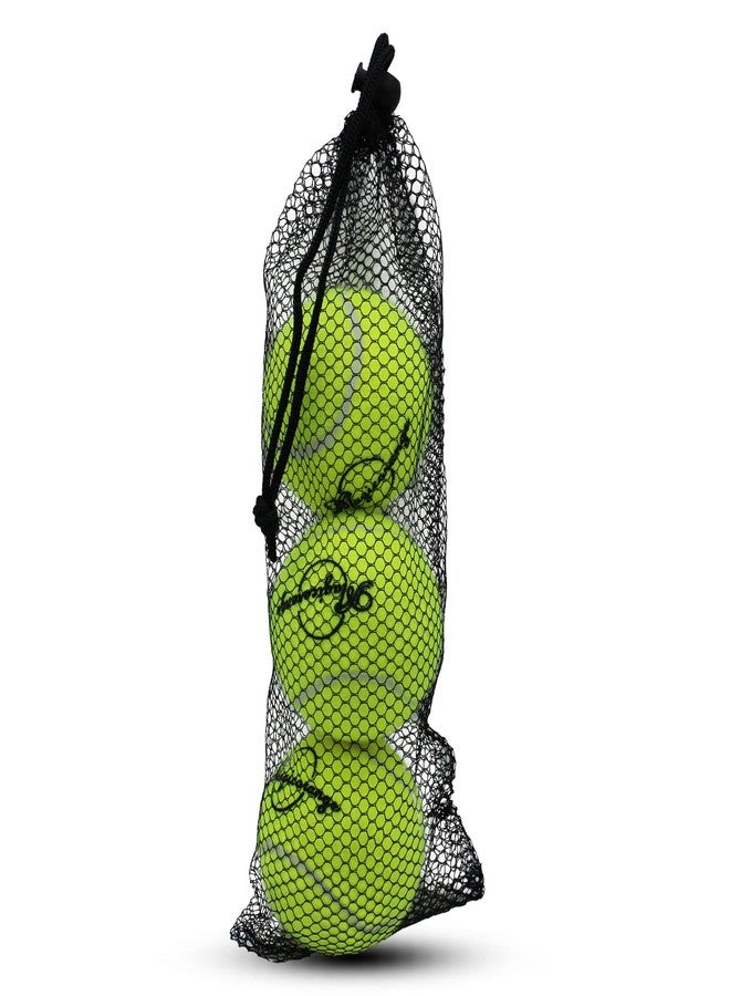 Magicorange كرات تنس ماجيك أورانج، عبوة من 3 كرات تدريب متقدمة، كرات تدريب، كرات لعب للكلاب الأليفة، تأتي مع حقيبة شبكية لسهولة النقل، مناسبة لتدريب المبتدئين (أصفر) - Image 1