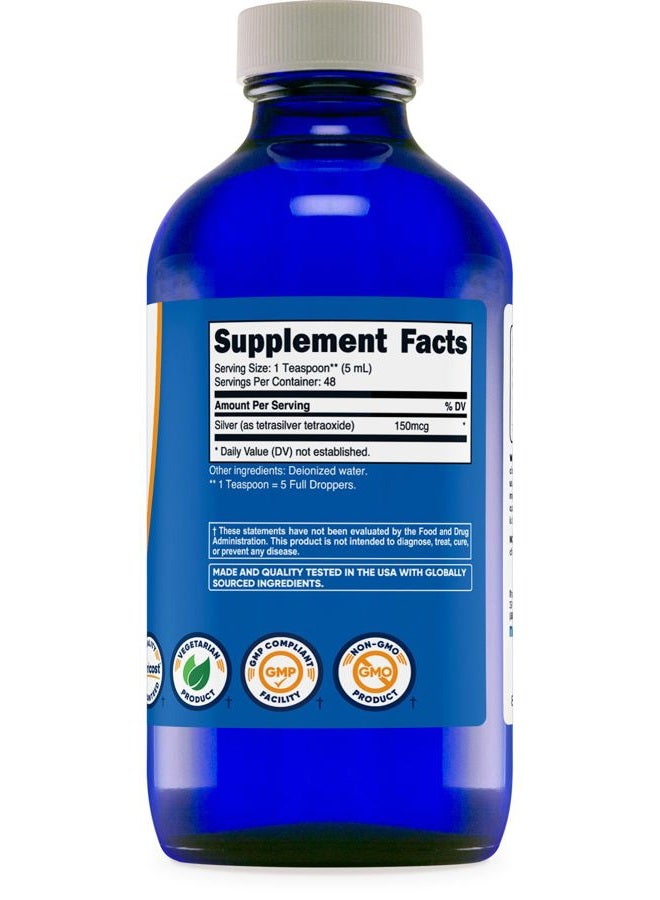 Nutricost Colloidal Silver 8oz 150mcg - Cobalt Blue Glass Bottles, Bio-Active Colloidal Silver - Image 5