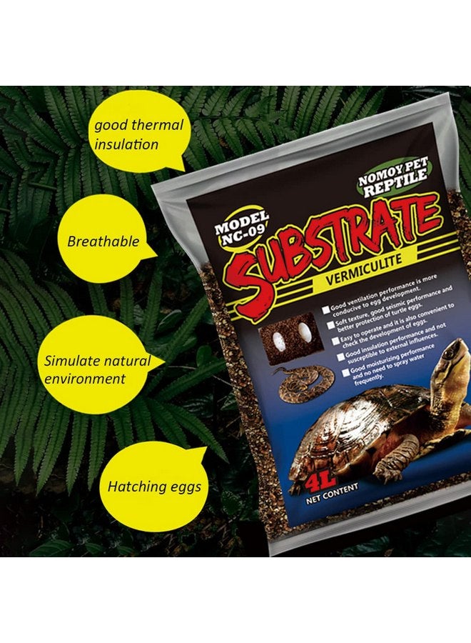 هامليدي تربة هاميليدي للزواحف من الفيرميكوليت لترطيب الثعابين والسبات الشتوي، فراش تررم للثعابين والسلاحف والسحالي لتفقيس البيض (4.2 كوارت/4 لتر) - Image 3