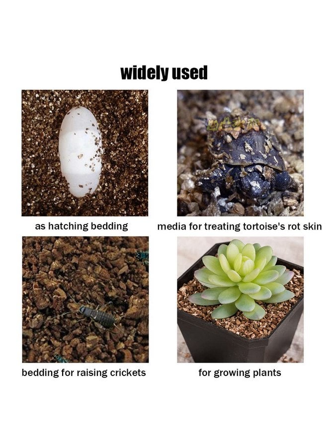 هامليدي تربة هاميليدي للزواحف من الفيرميكوليت لترطيب الثعابين والسبات الشتوي، فراش تررم للثعابين والسلاحف والسحالي لتفقيس البيض (4.2 كوارت/4 لتر) - Image 5