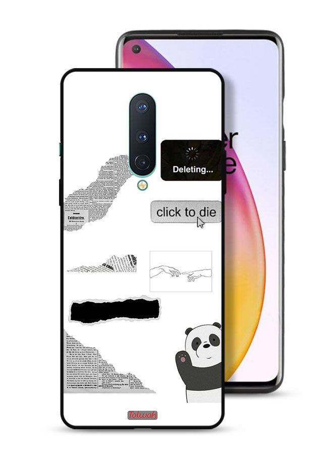 Tolwak OnePlus 8 Protective Case Cover Panda Sticker - Image 1