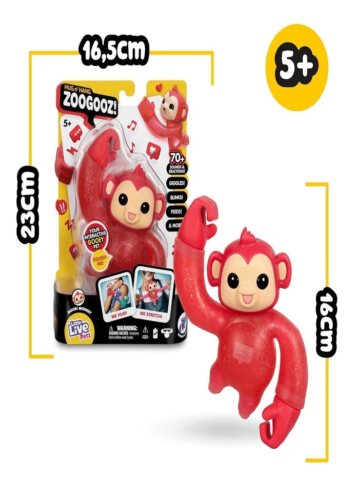 LITTLE LIVE PETS - Hug n'  Hang Zoogooz Mooki Monkey - Image 1