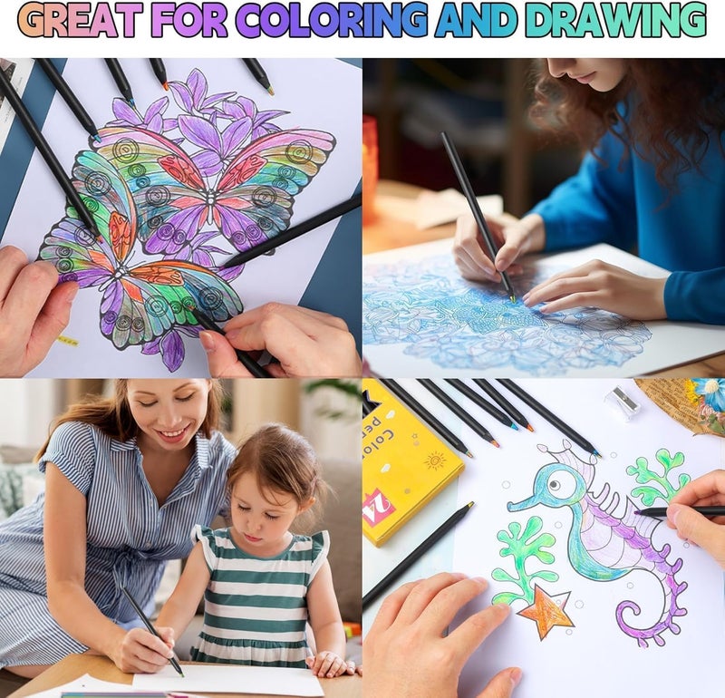 MGNLR 7 Colors Rainbow Pencils, Multi Colored Pencils for Adult Coloring, Multicolored Pencils for Art Drawing, Professional Art Supplies for Artists, for Coloring and Sketching (12 Pencil) - Image 3