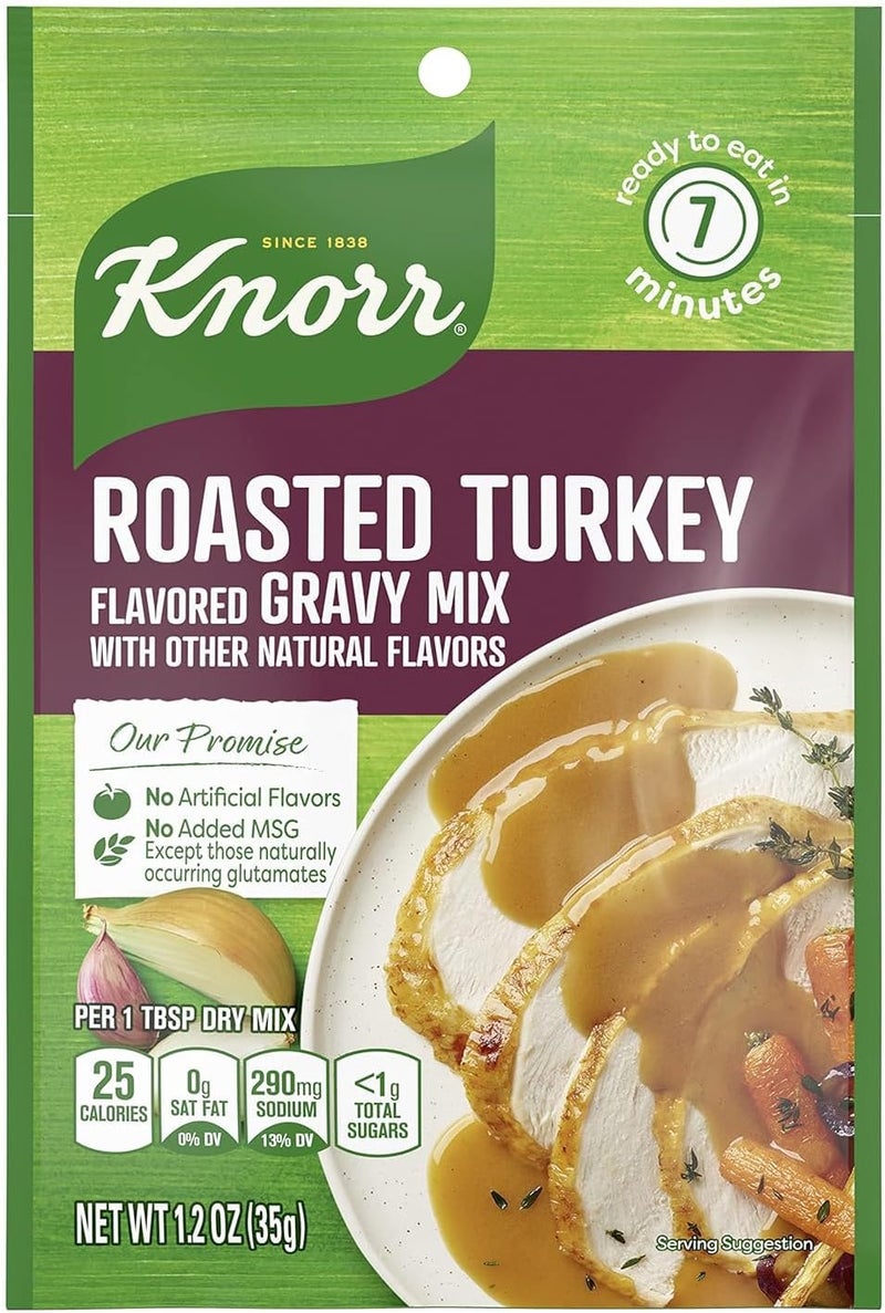 Knorr Turkey Gravy Mix Roasted Turkey For Delicious Easy Meals and Side Dishes Sauce and Gravy With No Artificial Flavors, No Added MSG 1.2 oz - Image 1