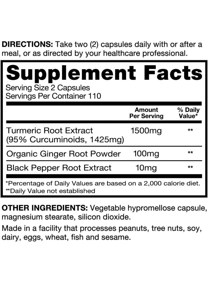 Qunol Turmeric 1,500 Mg, 220 Capsules - Image 3