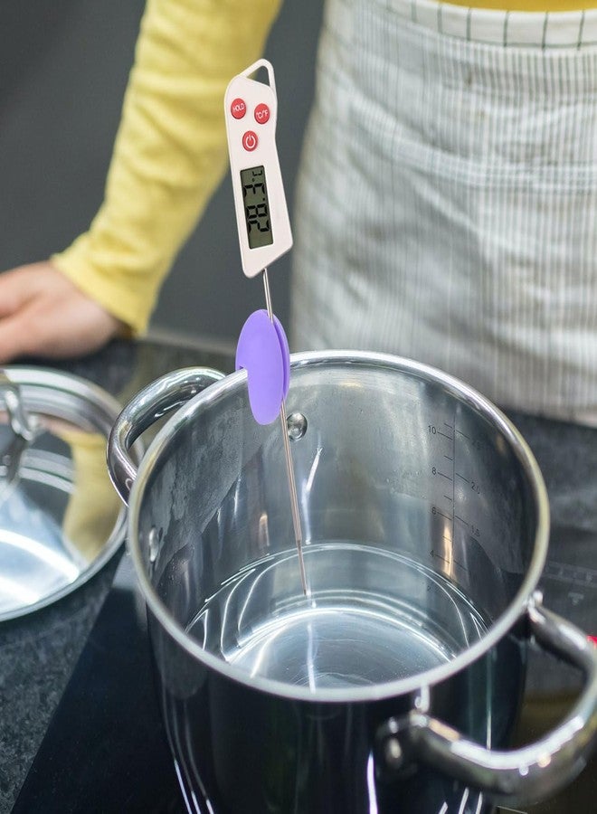 SHOWERORO Thermometer Fixing Clip Silicone Thermometer Clip Non-Scratch Design Compatible with Probe Kitchen Accessory for Candle Soap Jam Candy Milk Chocolate Cooking - Image 5