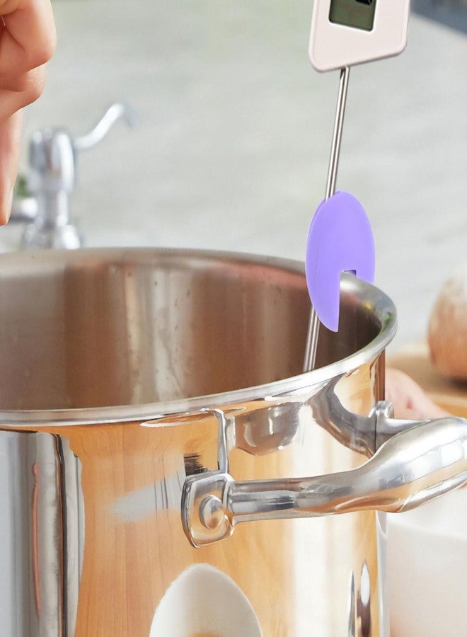 SHOWERORO Thermometer Fixing Clip Silicone Thermometer Clip Non-Scratch Design Compatible with Probe Kitchen Accessory for Candle Soap Jam Candy Milk Chocolate Cooking - Image 4