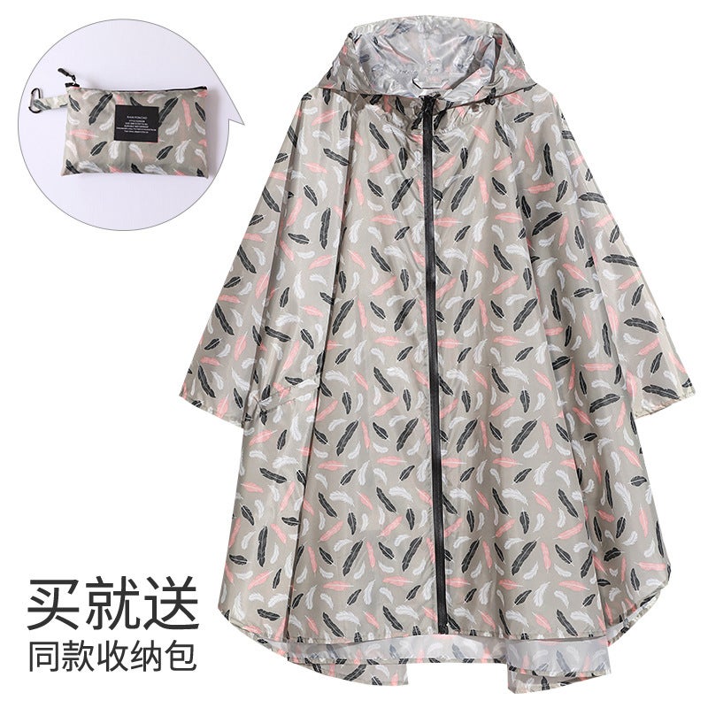 Manufacturer Consignment Japanese And Korean Fashion Thin Cloak Adult Men And Women Raincoat Poncho Backpack Cycling - Image 1