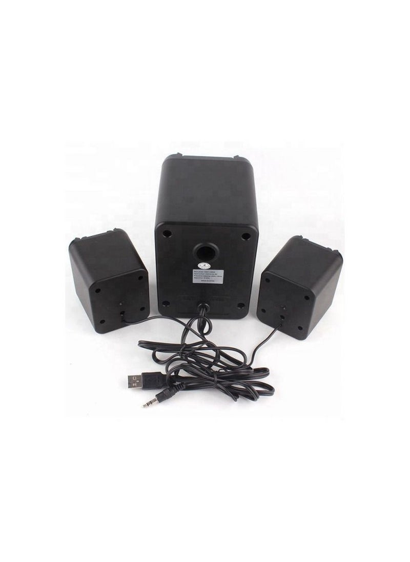 Kisonli - BT Aux USB FM Player Stereo 11 w 2.1 Home Theater System Deep Bass With Remote Black U2500BT - Image 1