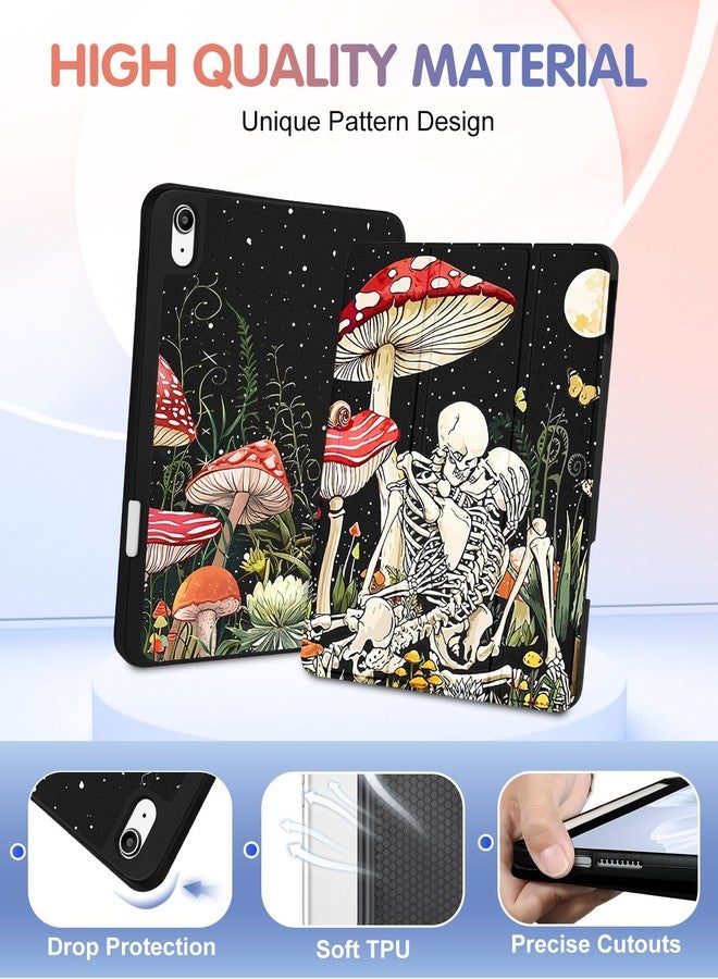 Wazzasoft for iPad A16 Case 2025 - for iPad 10th Generation Case Cute Women Girls eens Mushroom Design Unique Cool with Pencil Holder Auto Sleep/Wake Tablet Cover for Apple 11/10 10.9 Inch - Image 3