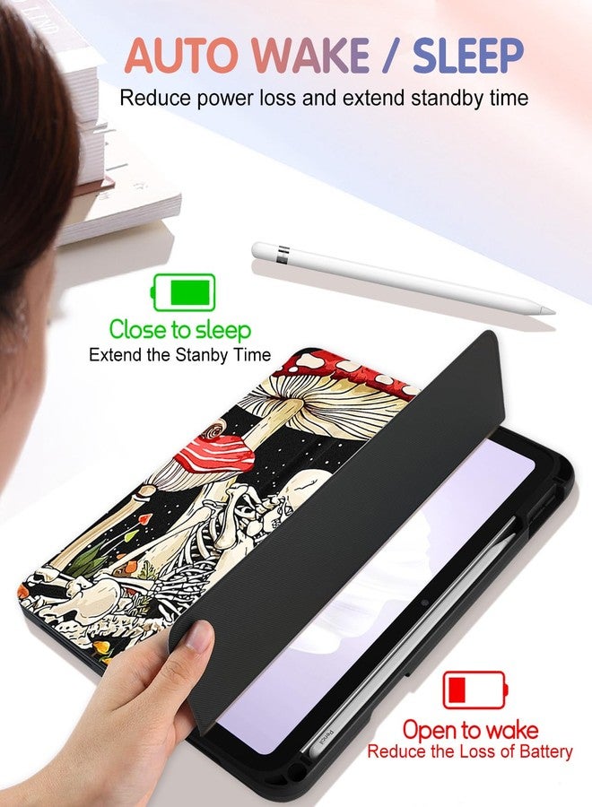 Wazzasoft for iPad A16 Case 2025 - for iPad 10th Generation Case Cute Women Girls eens Mushroom Design Unique Cool with Pencil Holder Auto Sleep/Wake Tablet Cover for Apple 11/10 10.9 Inch - Image 5