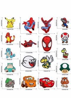 SYOSI Decorative Patches, 18 PCS Embroidered Iron On Patches DIY Accessories, Cute Sewing Applique for Jackets, Hats, Backpacks, Jeans, Assorted Size Decorative DIY Patches  - Image 2