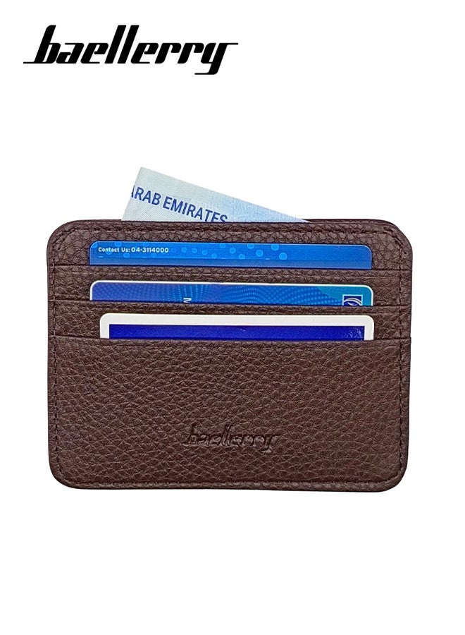 baellerry Slim wallet For Men's Minimalist Leather, Card Holder with Front Pocket for Men, Men's Leather Wallet, Stylish, Perfect for Daily Use and Travel Convenience - Image 1