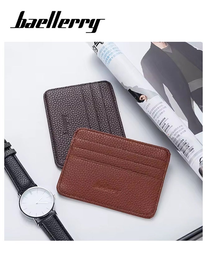 baellerry Slim wallet For Men's Minimalist Leather, Card Holder with Front Pocket for Men, Men's Leather Wallet, Stylish, Perfect for Daily Use and Travel Convenience - Image 4