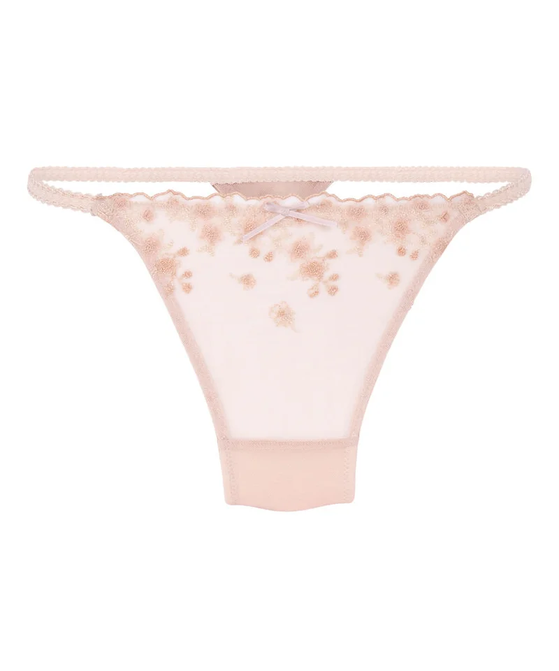 هانك مولر Lace High Leg Thong
