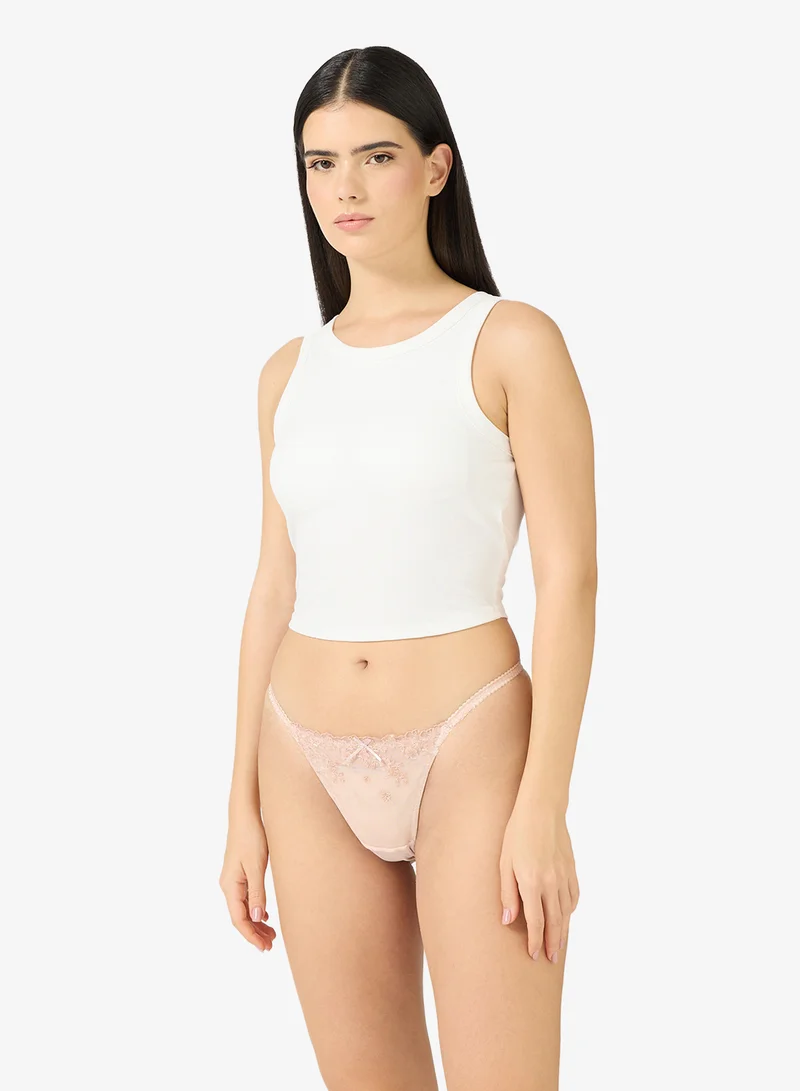 hunkemoller Lace High Leg Thong