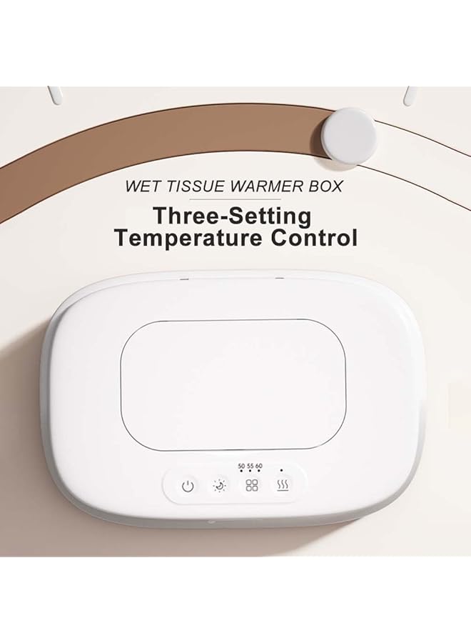 X spring Baby Wipe Warmer 3 Gear Smart Precise Temperature Control Large Capacity Baby Wet Wipes Dispenser Usb Rechargeable Wipes Warmer With Led Ample Lights For Nighttime Changes - Image 2